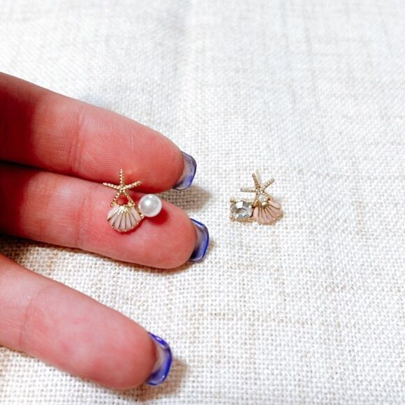 Starfish stud earrings N155 - Picture 6 of 6